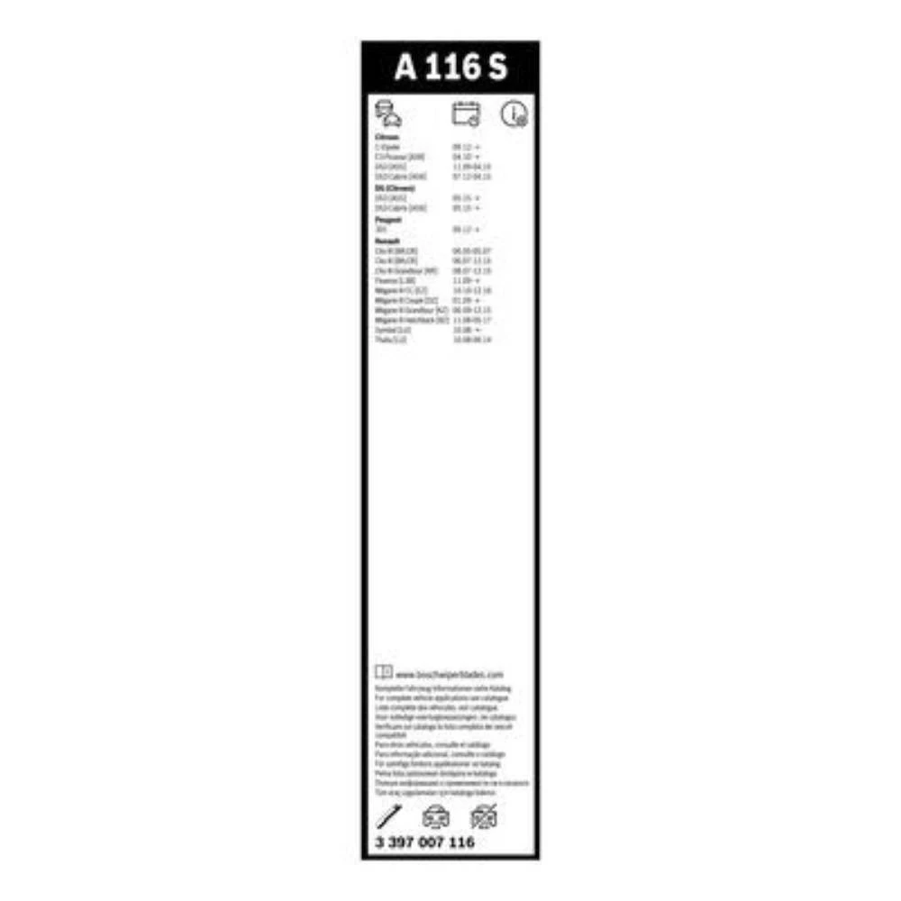 Pióra wycieraczek przód BOSCH AeroTwin do Peugeot 301 sedan