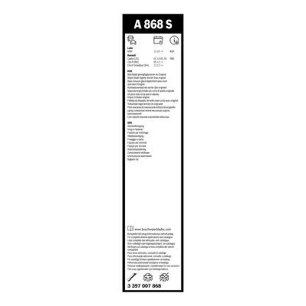 Pióra wycieraczek przód BOSCH AeroTwin do Renault Clio 4 BH hatchback