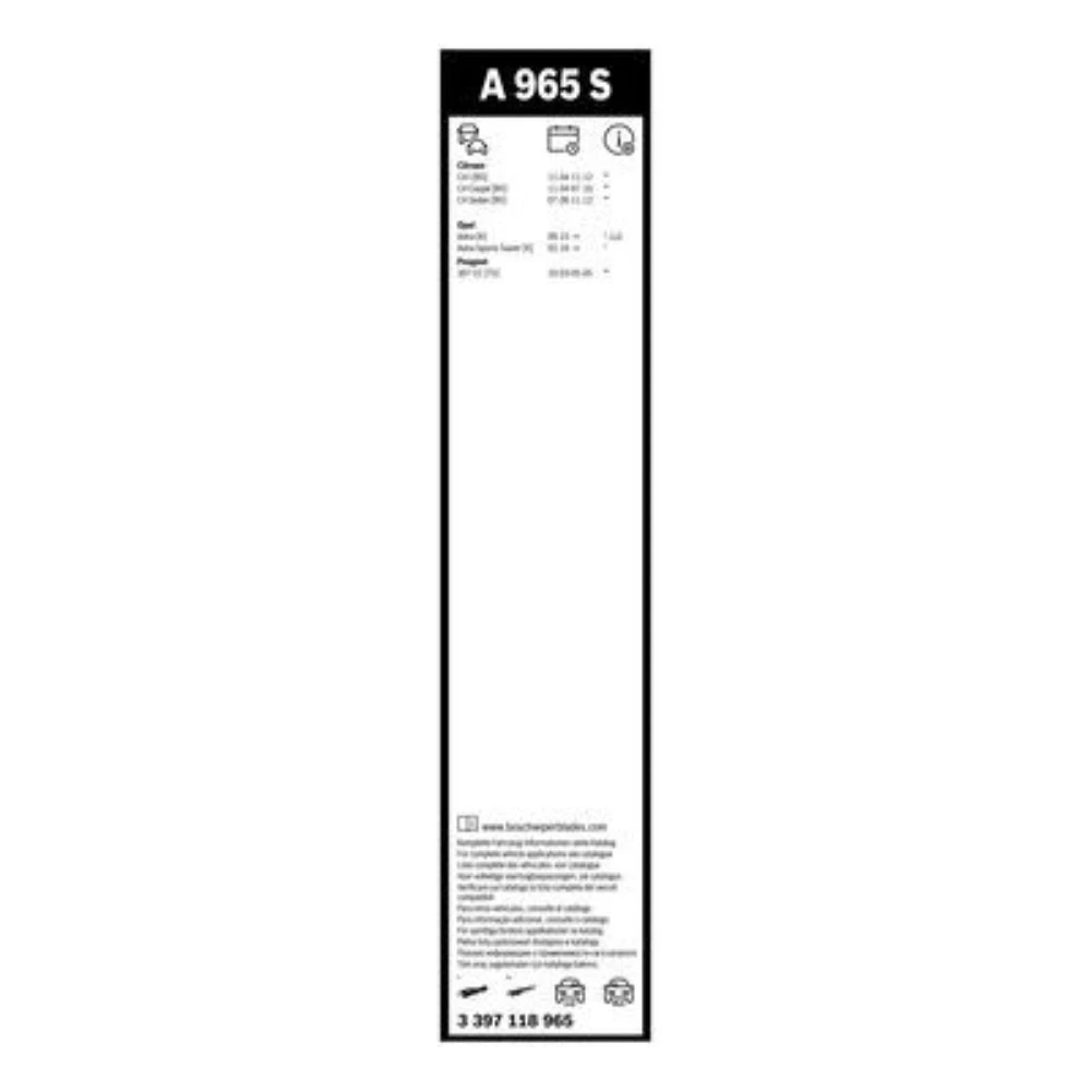 Pióra wycieraczek przód BOSCH AeroTwin do Peugeot 307 CC cabtio 10.2003-05.2005 prawa wycieraczka 600 mm