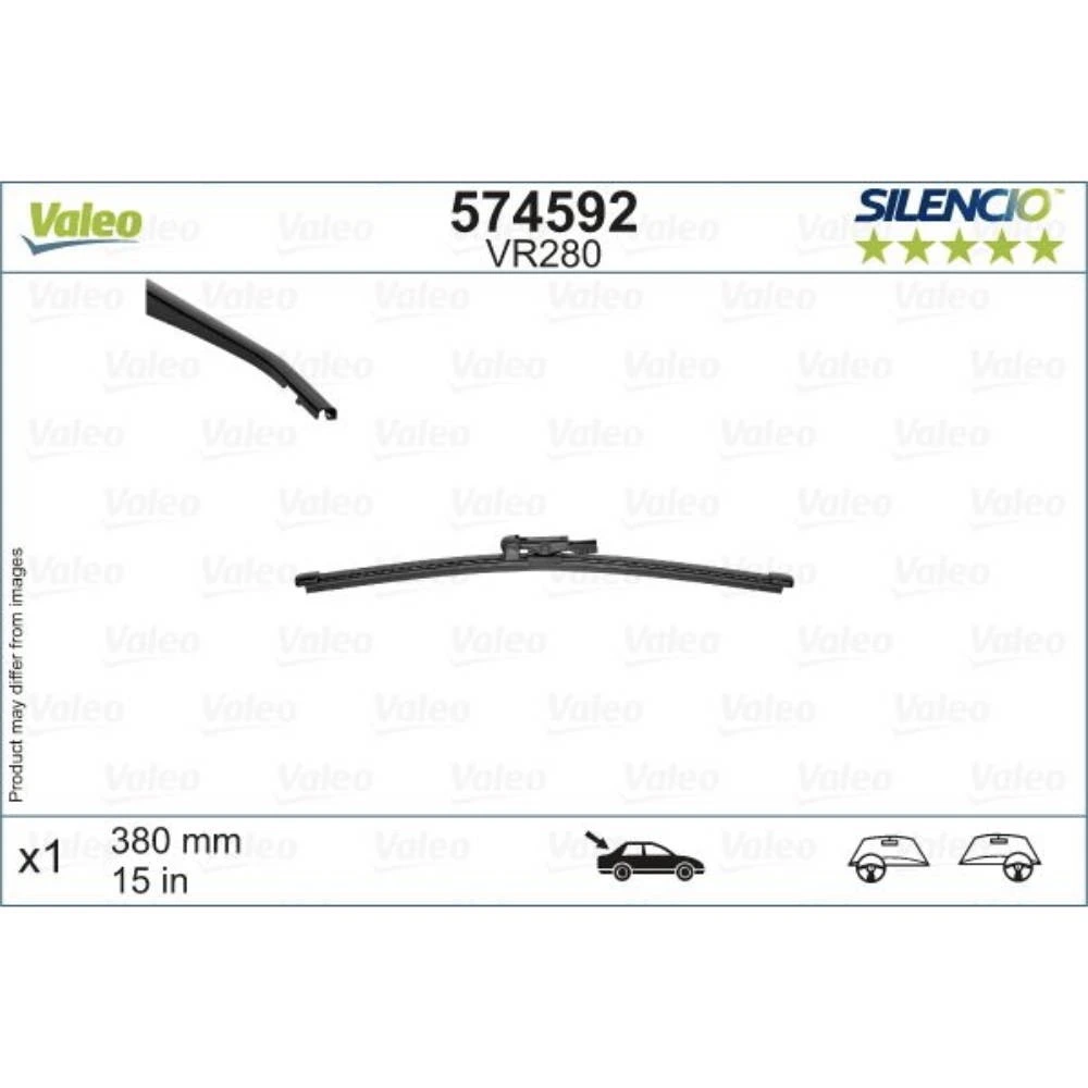 Wycieraczka na tyl Valeo Silencio Rear do Mercedes Viano W639 10.2010-12.2014 tylna wycieraczka 380 mm