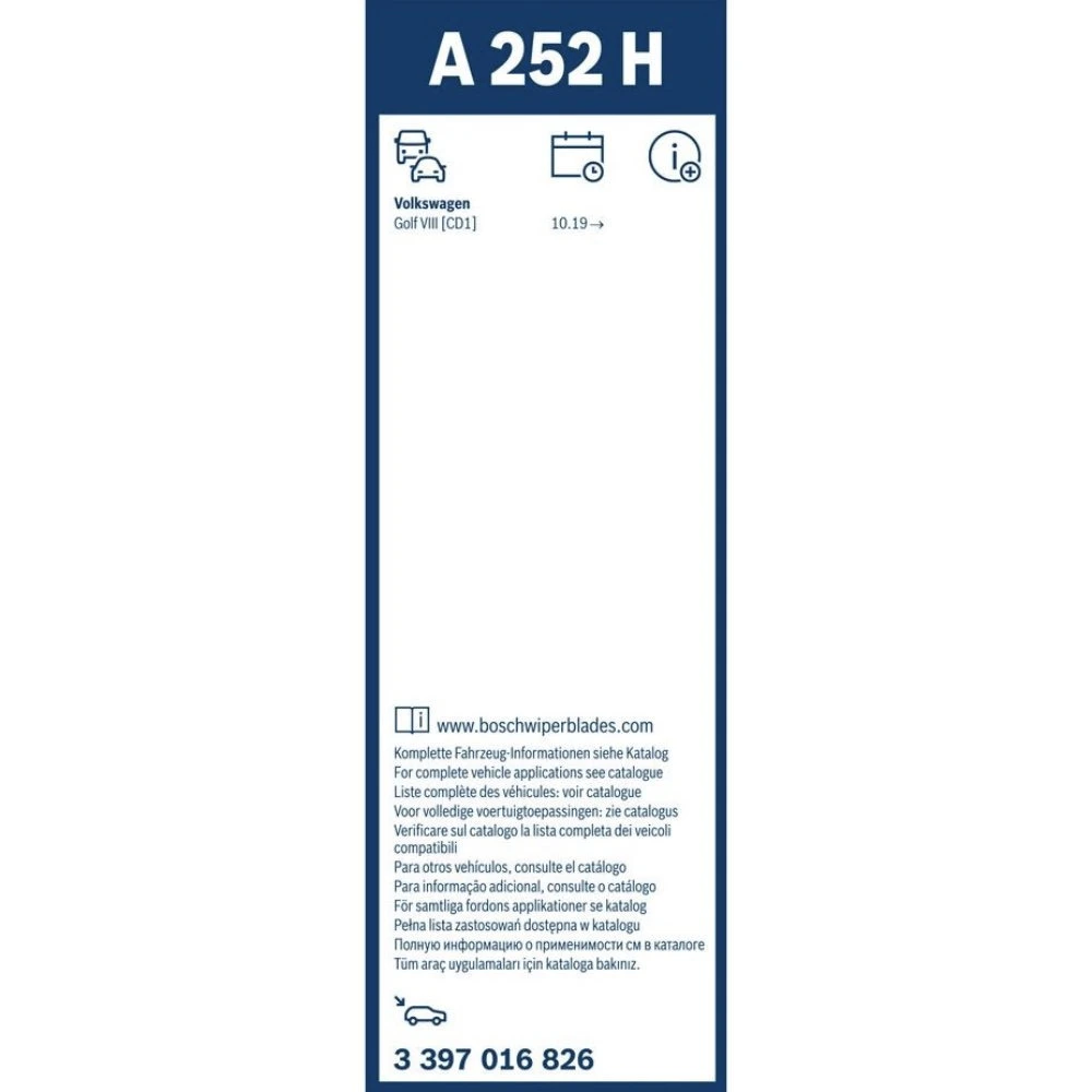 Wycieraczka na tyl BOSCH Rear do VW Talagon SUV