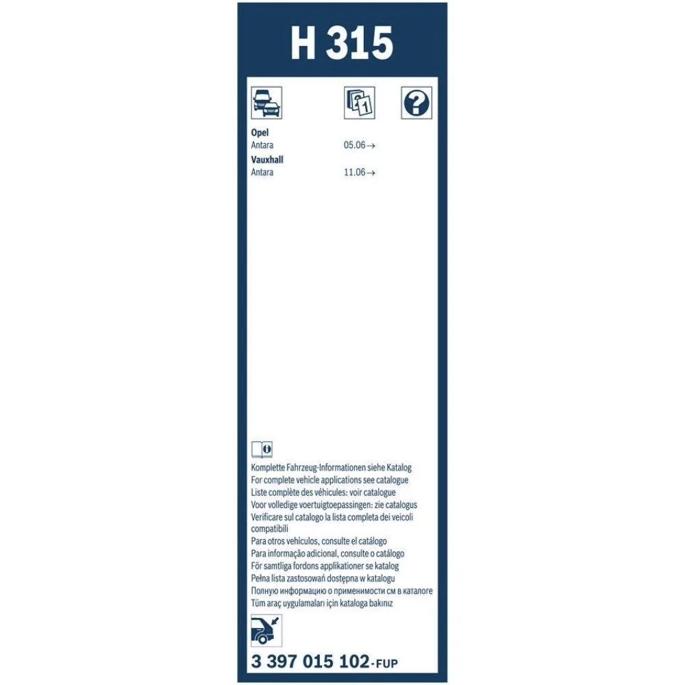 Wycieraczka na tyl BOSCH Rear do Opel Antara SUV