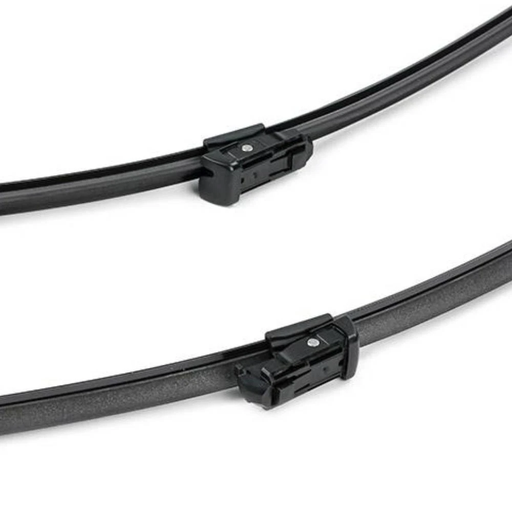 Pióra wycieraczek przód Valeo Silencio Flat do BMW X5 E70 04.2012-06.2013 polaczenie przycisk