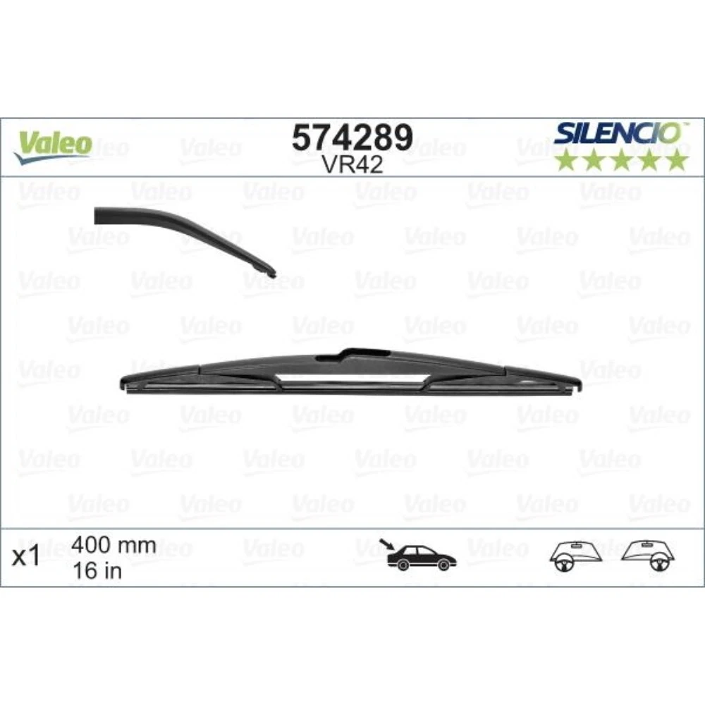 Wycieraczka na tyl Valeo Silencio Rear do Peugeot 207 hatchback