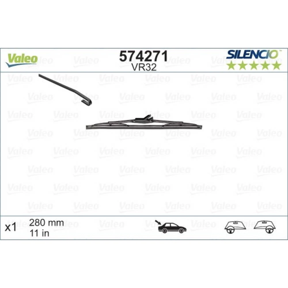 Wycieraczka na tyl Valeo Silencio Rear do Jeep Liberty KJ SUV