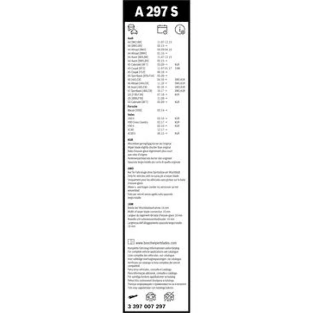 Pióra wycieraczek przód BOSCH AeroTwin do Audi A4 B8 | 8KH kombi