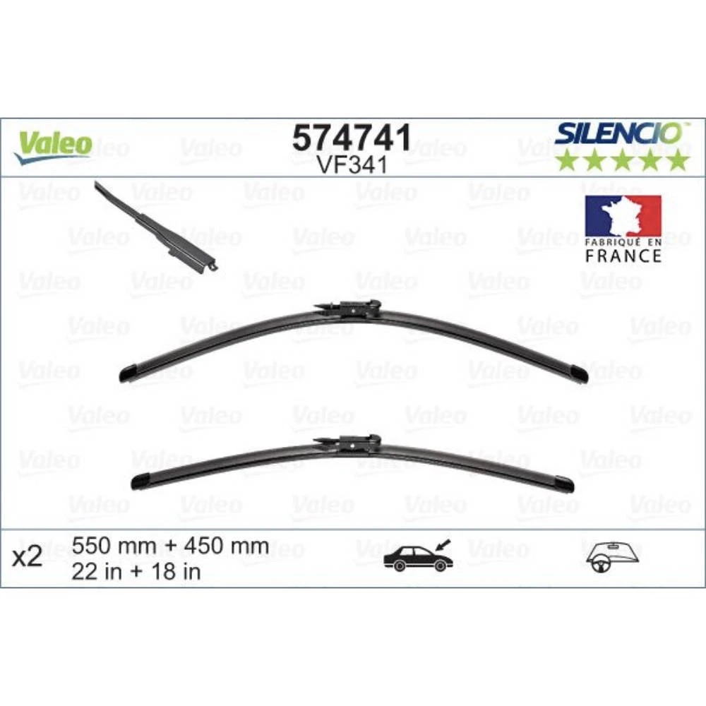 Pióra wycieraczek przód Valeo Silencio Flat do BMW Seria 2 F23 cabrio