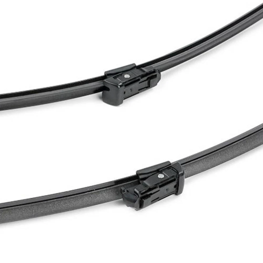 Pióra wycieraczek przód Valeo Silencio Flat do BMW X5 E70 SUV 04.2012-06.2013 mocowanie przycisk