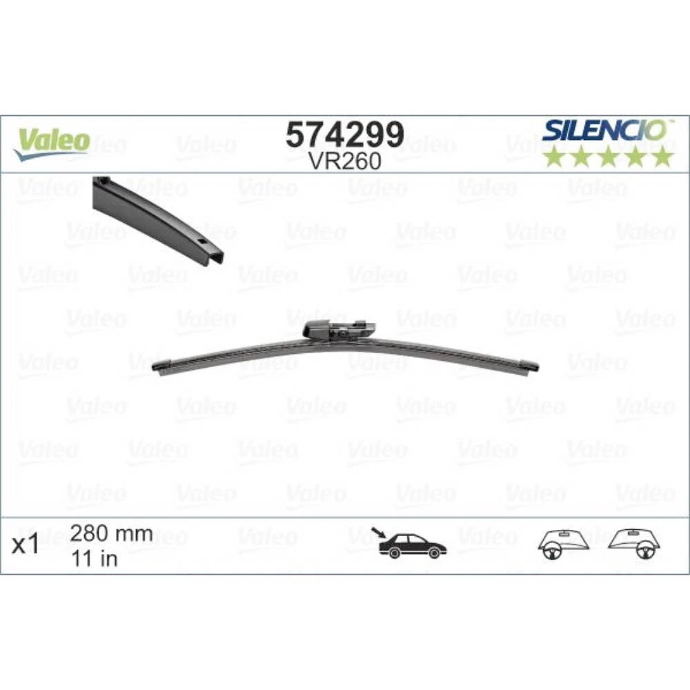 Wycieraczka na tyl Valeo Silencio Rear do VW | Volkswagen Golf hatchback