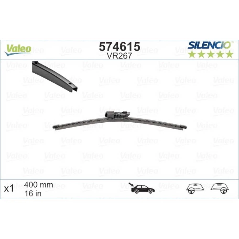 Wycieraczka na tyl Valeo Silencio Rear do VW | Volkswagen Transporter van | 1 drzwi z tylu