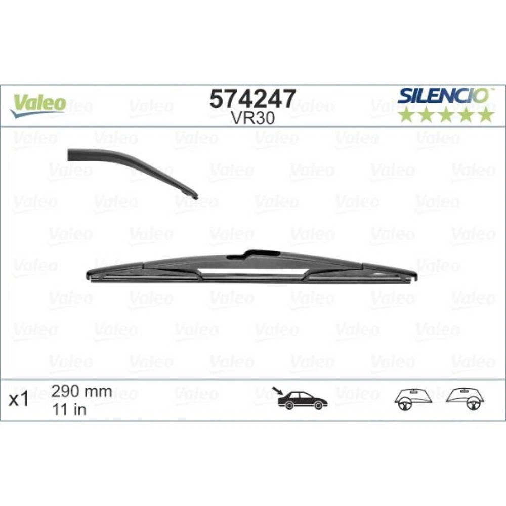 Wycieraczka na tyl Valeo Silencio Rear do Toyota ProAce K0 MPV tylna wycieraczka 290 mm