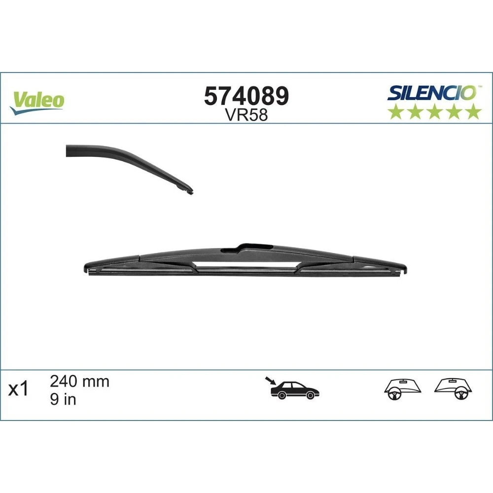 Wycieraczka na tyl Valeo Silencio Rear do Renault Megane K9 kombi 2015-05.2017 tylna wycieraczka 230 mm